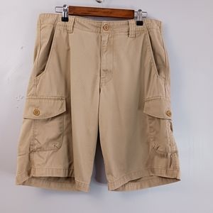 The North Face Cargo Men's Shorts Size 32 Beige Pockets 100% Cotton